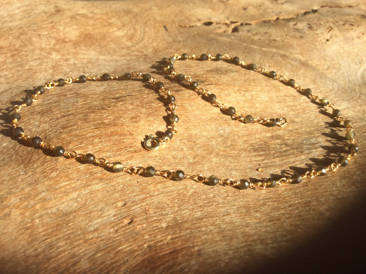 Knüpfkette Golden Obsidian